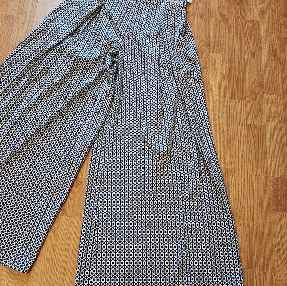 HYFVE Elastic Wide Leg Ribbed High Waist Pull On Pants JUNIORS Size L GEOMETRIC. - Picture 9 of 15